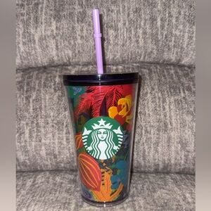 Starbucks 2022 Summer Forest Dreamscape Floral Tumbler Grande 16oz cold cup